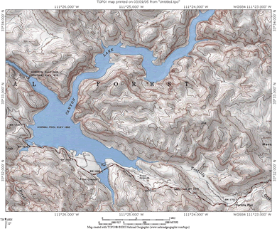 A map of Canyon Lake